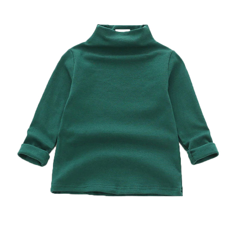 Long Sleeve Cotton Mock Turtleneck-Weston Kids
