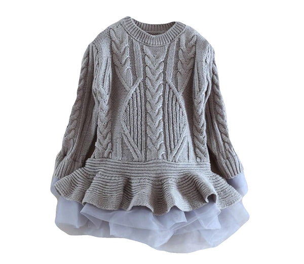 Cable Knit Sweater Dress-Weston Kids