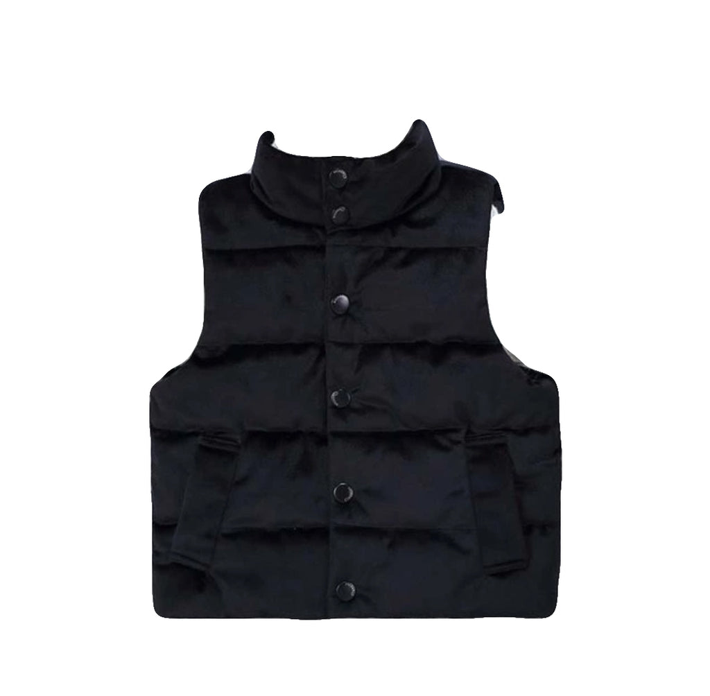 Velvet Puffer Vest-Weston Kids