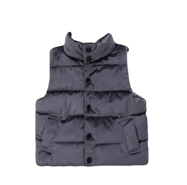 Velvet Puffer Vest-Weston Kids