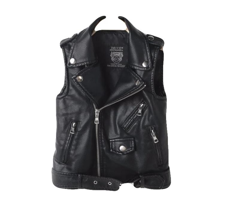 Faux Leather Moto Vest