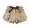 Khaki Bow Tie Shorts-Weston Kids