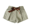 Khaki Bow Tie Shorts-Weston Kids