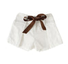 Khaki Bow Tie Shorts-Weston Kids