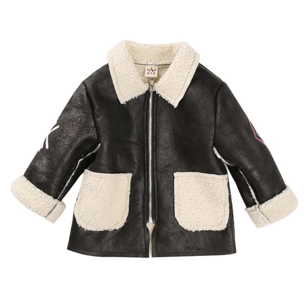 Shearling Pilot's Coat-Weston Kids
