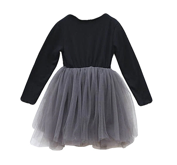 Long Sleeve Audrey Tulle Dress-Weston Kids