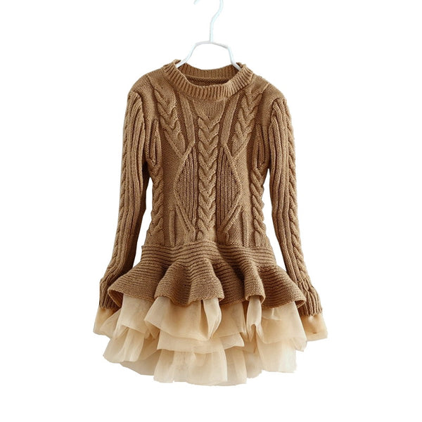 Cable Knit Sweater Dress-Weston Kids