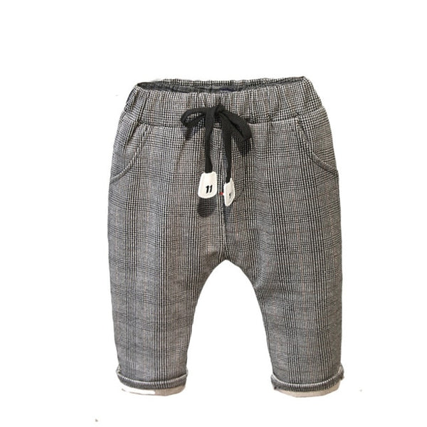 Plaid Harem Trousers-Weston Kids